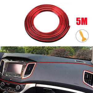 Open image in slideshow, Super Flexible 5M Car Interior Moulding Trim Strip Door Gap Edge Moulding Trim Universal Decorative Line Auto Accessorie CSV
